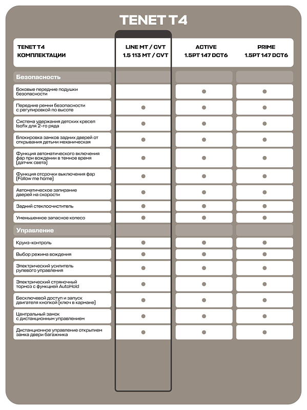 TENET T4 Лайн, серый